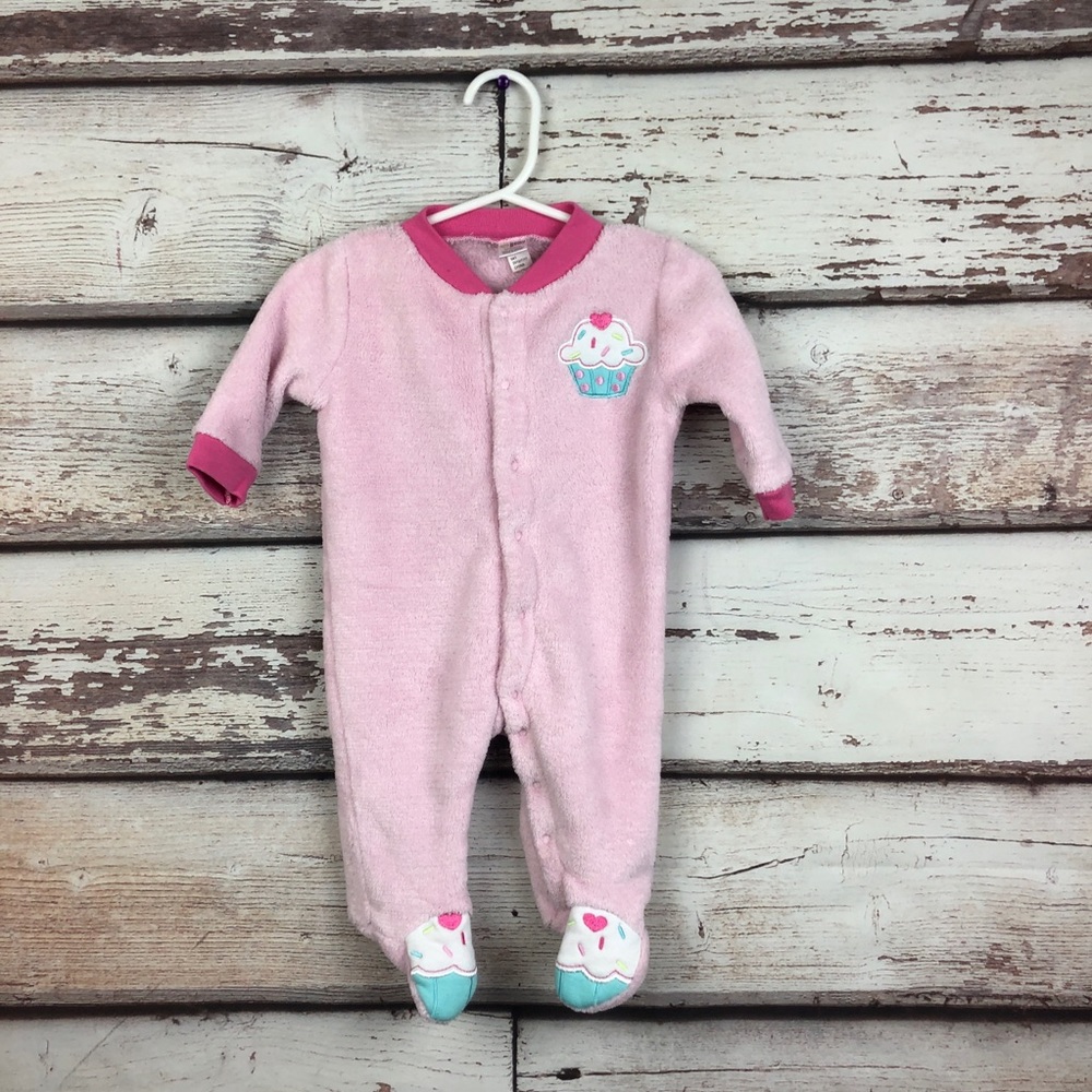 Baby Gear cupcake girl plush fleece sleeper